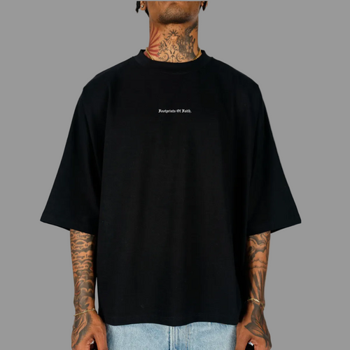 ''SAVED'' BY THE LORD BOXY TEE - BLACK