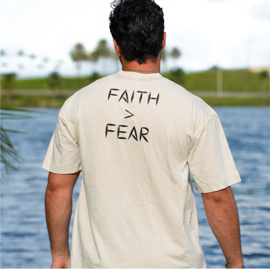 FAITH > FEAR ACID WASH T